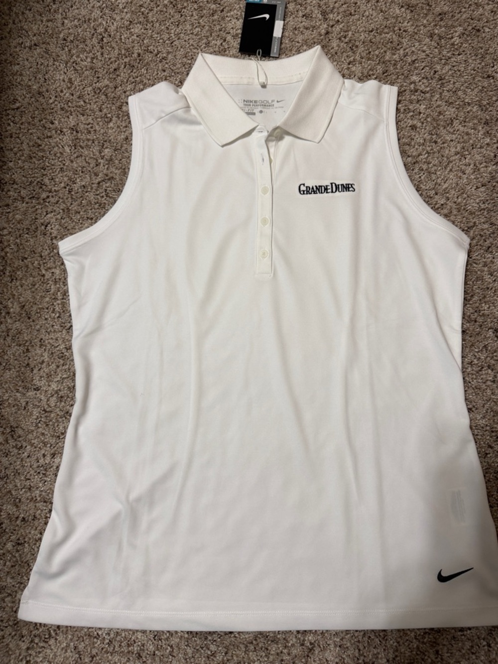 Nike Women’s Sleeveless Golf Polo -White